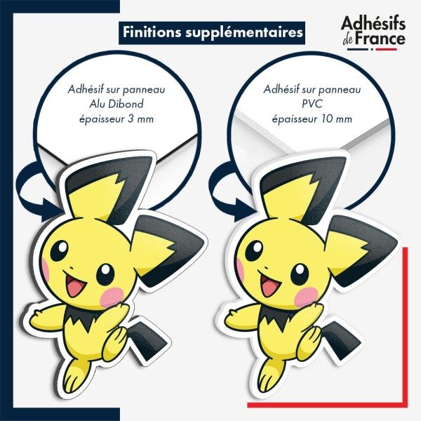 sticker sur plaque aluminium dibond ou panneau PVC Sticker Pokémon Pichu