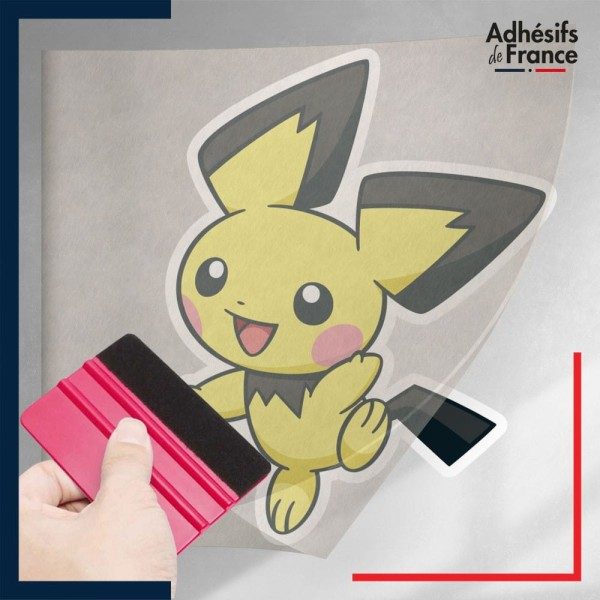 stickers sous film transfert Pokémon Pichu