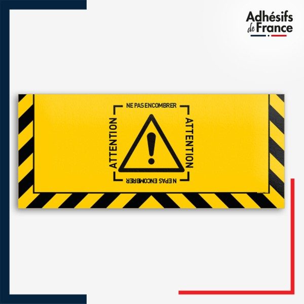 Adhésif sol antidérapant pictogramme Attention ne pas encombrer