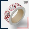 rouleau étiquettes norme iso 7010 interdiction de porter des objets métalliques ou une montre