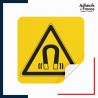 sticker autocollant danger champs magnétique