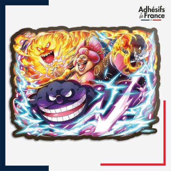 Sticker One Piece - Big Mom, Zeus et Prométhée