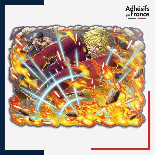Sticker One Piece - Sanji Vinsmoke et Roronoa Zoro